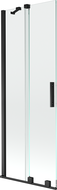 Mexen Velar parawan nawannowy 2-skrzydłowy rozsuwany 70 x 150 cm, transparent, czarny - 896-070-000-01-70