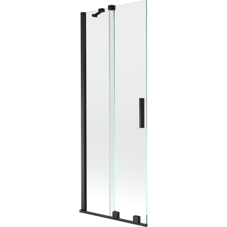 Mexen Velar mampara de ducha 2 puertas correderas 75 x 150 cm, transparente, negro - 896-075-000-01-70