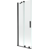 Mexen Velar parawan nawannowy 2-skrzydłowy rozsuwany 75 x 150 cm, transparent, czarny - 896-075-000-01-70