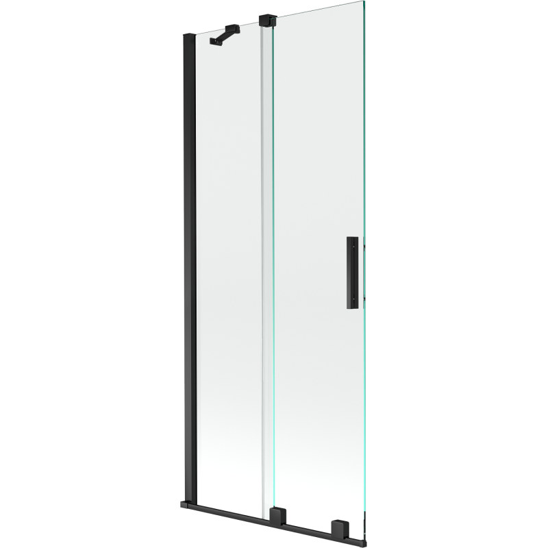 Mexen Velar 2-panel sliding shower screen 80 x 150 cm, transparent, black - 896-080-000-01-70