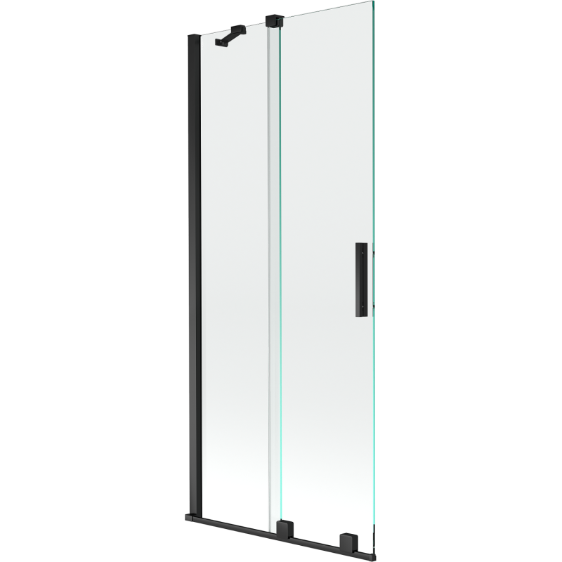 Mexen Velar Duschabtrennung 2-flügelig, verschiebbar 80 x 150 cm, transparent, schwarz - 896-080-000-01-70