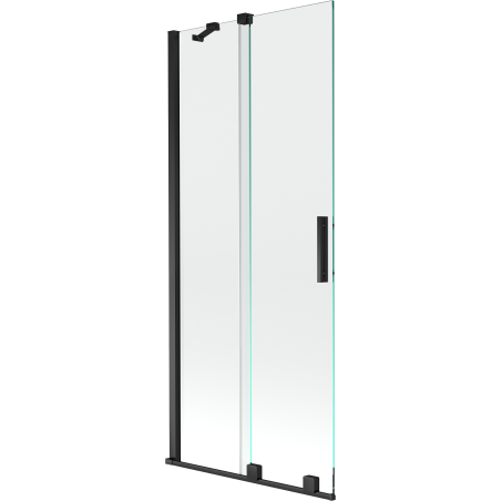 Mexen Velar 2-panel sliding shower screen 80 x 150 cm, transparent, black - 896-080-000-01-70