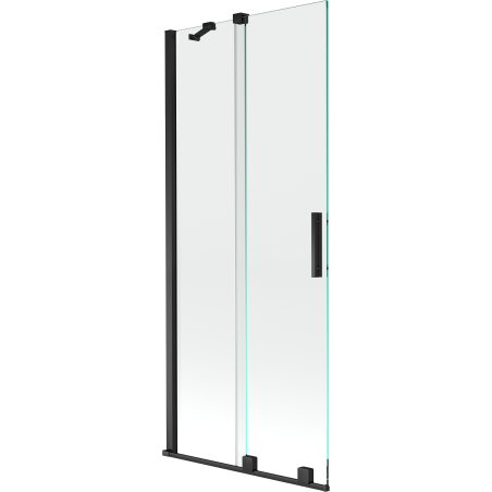 Mexen Velar Duschabtrennung 2-flügelig, verschiebbar 80 x 150 cm, transparent, schwarz - 896-080-000-01-70