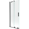 Mexen Velar Duschabtrennung 2-flügelig, verschiebbar 80 x 150 cm, transparent, schwarz - 896-080-000-01-70