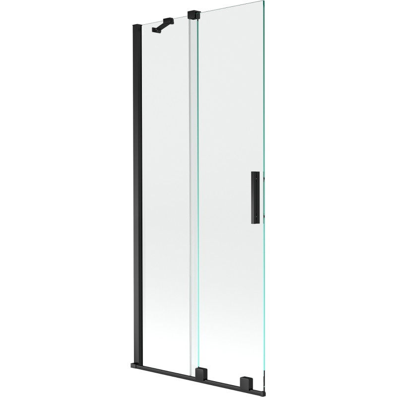 Mexen Velar 2-panel sliding bathtub screen 85 x 150 cm, transparent, black - 896-085-000-01-70