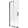 Mexen Velar parawan nawannowy 2-skrzydłowy rozsuwany 85 x 150 cm, transparent, czarny - 896-085-000-01-70