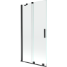 Paroi de Douche Coulissante à 2 Volets Mexen Velar 95 x 150 cm, Transparent, Noir - 896-095-000-01-70