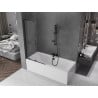 Paroi de Douche Coulissante à 2 Volets Mexen Velar 95 x 150 cm, Transparent, Noir - 896-095-000-01-70