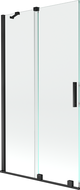 Mexen Velar 2-wing sliding shower screen 100 x 150 cm, transparent, black - 896-100-000-01-70