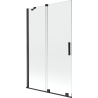 Mexen Velar 2-flügelige, verschiebbare Badewannenabtrennung 110 x 150 cm, transparent, schwarz - 896-110-000-01-70