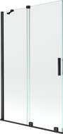 Mexen Velar 2-wing bathtub screen Sliding 110 x 150 cm, transparent, black - 896-110-000-01-70