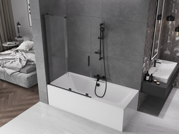 Mexen Velar 2-panel sliding shower screen 110 x 150 cm, transparent, black - 896-110-000-01-70