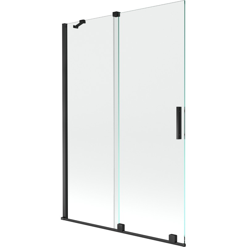 Mexen Velar 2-Panel Sliding Bathtub Screen 120 x 150 cm, Transparent, Black - 896-120-000-01-70