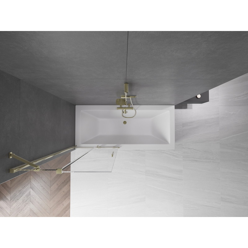 Mexen Velar 2-panel sliding bathtub screen 85 x 150 cm, transparent, gold - 896-085-000-01-50