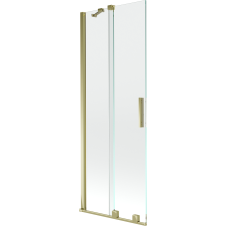 Mexen Velar parawan nawannowy 2-skrzydłowy rozsuwany 70 x 150 cm, transparent, złoty - 896-070-000-01-50