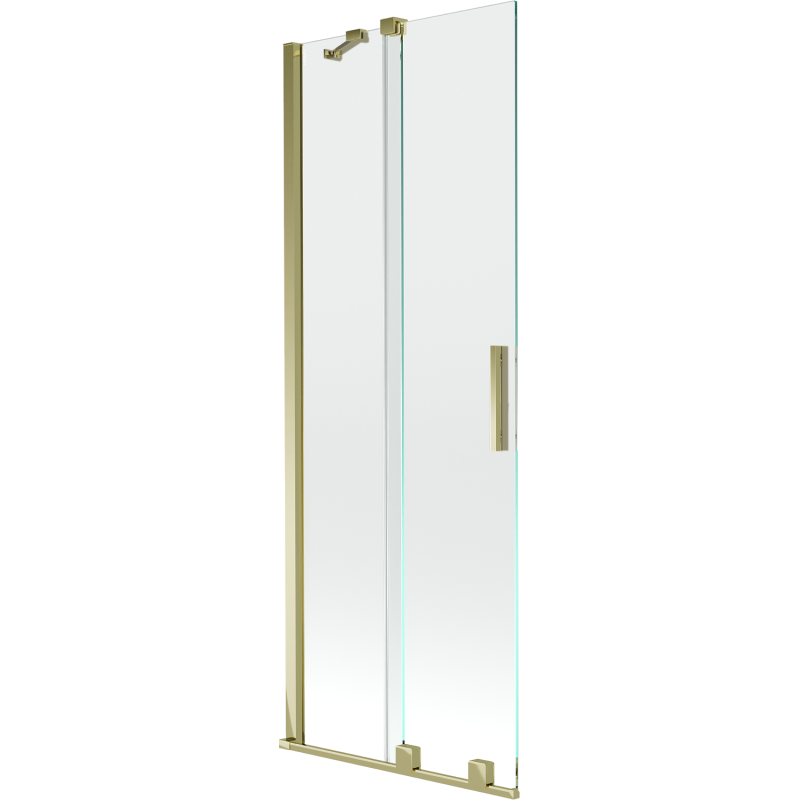 Mexen Velar 2-winged sliding shower screen 75 x 150 cm, transparent, gold - 896-075-000-01-50