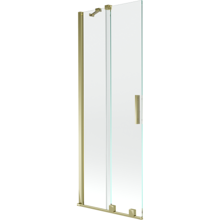 Mexen Velar tweevleugelige verschuifbare badwand 75 x 150 cm, transparant, goud - 896-075-000-01-50