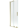 Mexen Velar tweevleugelige verschuifbare badwand 75 x 150 cm, transparant, goud - 896-075-000-01-50
