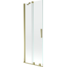 Mexen Velar zweiflügelige, verschiebbare Badewannenabtrennung 75 x 150 cm, transparent, golden - 896-075-000-01-50
