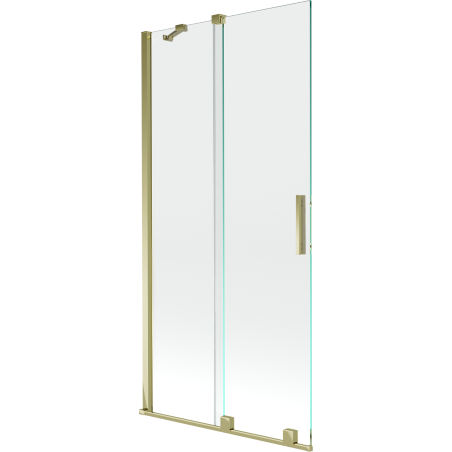 Mexen Velar parawan nawannowy 2-skrzydłowy rozsuwany 90 x 150 cm, transparent, złoty - 896-090-000-01-50