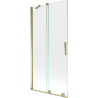 Mexen Velar klizni paravan za kadu s 2 vrata 90 x 150 cm, proziran, zlatni - 896-090-000-01-50