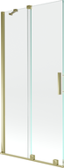 Mexen Velar mampara de baño de 2 hojas correderas 90 x 150 cm, transparente, dorado - 896-090-000-01-50