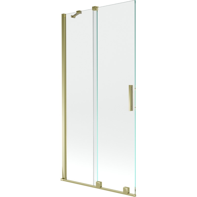 Mexen Velar 2-panel Sliding Bathtub Screen 95 x 150 cm, Transparent, Gold - 896-095-000-01-50
