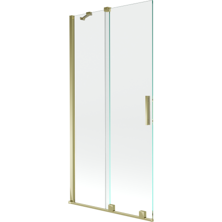 Mexen Velar Duschabtrennung 2-flügelig verschiebbar 95 x 150 cm, transparent, gold - 896-095-000-01-50