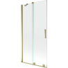 Mexen Velar Duschabtrennung 2-flügelig verschiebbar 95 x 150 cm, transparent, gold - 896-095-000-01-50