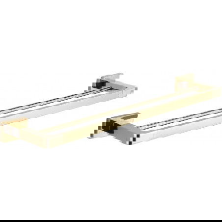 Mexen Asis διπλή κρεμάστρα για πετσέτες, χρυσή - 7017625-50