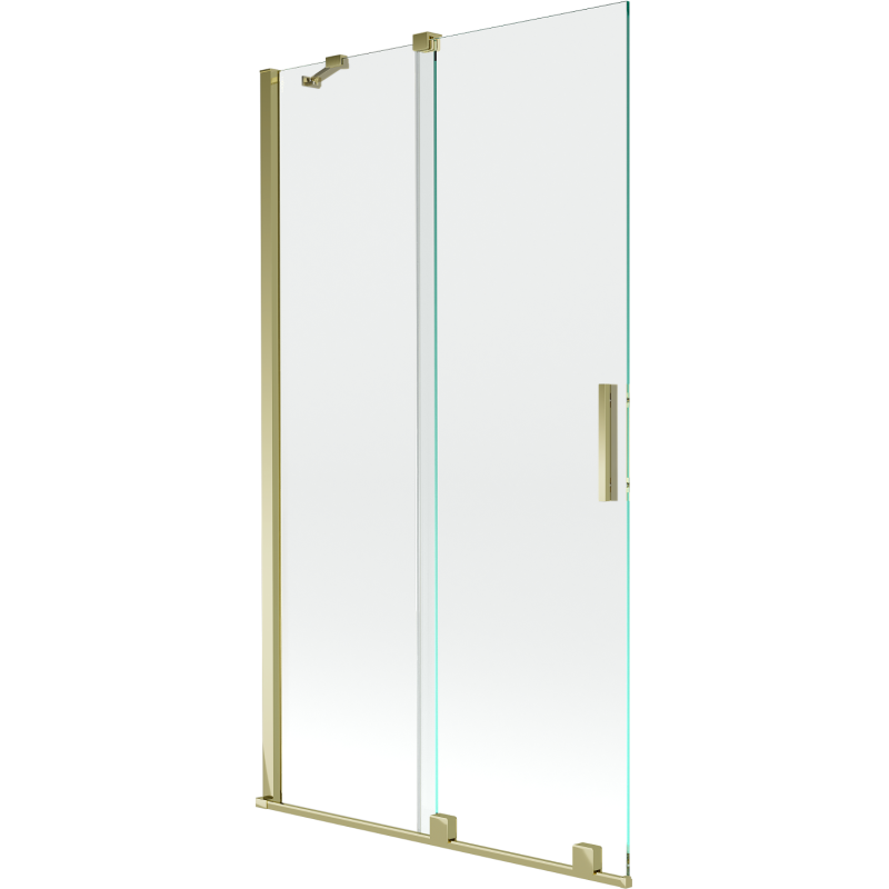 Mexen Velar 2-flügelige, verschiebbare Badewannenabtrennung 100 x 150 cm, transparent, gold - 896-100-000-01-50