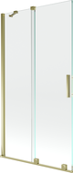 Mexen Velar 2-flügelige, verschiebbare Badewannenabtrennung 100 x 150 cm, transparent, gold - 896-100-000-01-50
