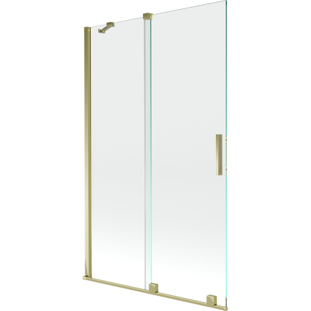 Mexen Velar Badewannen-Duschabtrennung 2-teilig verschiebbar 110 x 150 cm, transparent, gold - 896-110-000-01-50