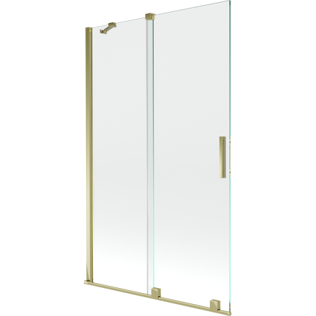Mexen Velar mampara de ducha de 2 hojas correderas 110 x 150 cm, transparente, dorado - 896-110-000-01-50