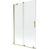 Mexen Velar Badewannen-Duschabtrennung 2-teilig verschiebbar 110 x 150 cm, transparent, gold - 896-110-000-01-50