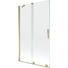 Mexen Velar paratia per vasca da bagno scorrevole a 2 ante 110 x 150 cm, trasparente, dorato - 896-110-000-01-50
