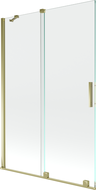 Mexen Velar badwand 2-delig schuifbaar 120 x 150 cm, transparant, goud - 896-120-000-01-50