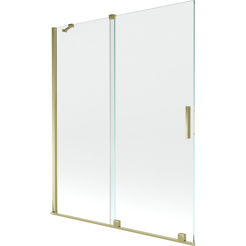 Mexen Velar 2-flügelige verschiebbare Duschwand 140 x 150 cm, transparent, gold - 896-140-000-01-50