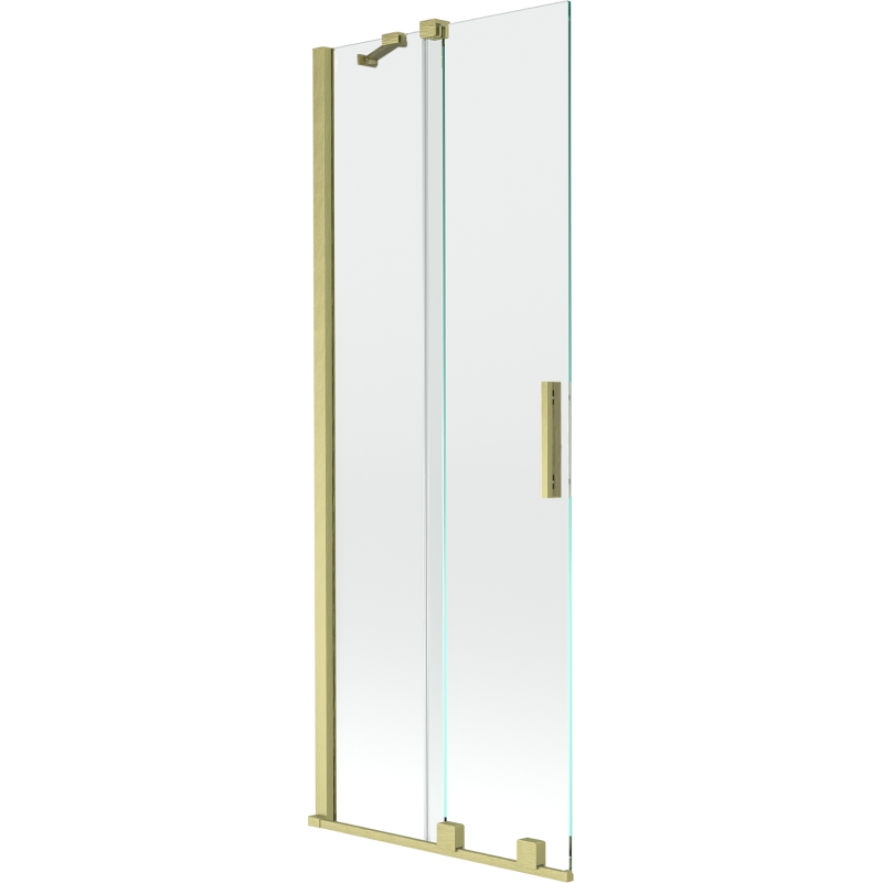 Mexen Velar Duschabtrennung 2-flügelig verschiebbar 70 x 150 cm, transparent, gold gebürstet - 896-070-000-01-55