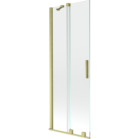 Mexen Velar parawan nawannowy 2-skrzydłowy rozsuwany 70 x 150 cm, transparent, złoty szczotkowany - 896-070-000-01-55
