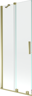 Mexen Velar Two-Panel Sliding Bath Screen 80 x 150 cm, Transparent, Brushed Gold - 896-080-000-01-55