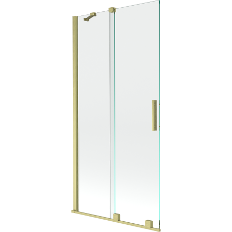 Mexen Velar 2-osaline vanniekraan, lahtikäiv, 95 x 150 cm, läbipaistev, harjatud kuld - 896-095-000-01-55