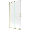 Mexen Velar 2-osaline vanniekraan, lahtikäiv, 95 x 150 cm, läbipaistev, harjatud kuld - 896-095-000-01-55