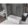 Mexen Velar 2-osaline vanniekraan, lahtikäiv, 95 x 150 cm, läbipaistev, harjatud kuld - 896-095-000-01-55