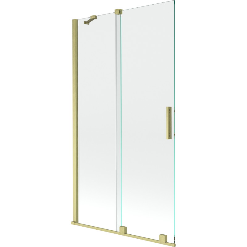 Mexen Velar 2-panel sliding bathtub screen 100 x 150 cm, transparent, brushed gold - 896-100-000-01-55
