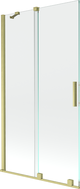 Mexen Velar 2-panel sliding bathtub screen 100 x 150 cm, transparent, brushed gold - 896-100-000-01-55