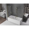 Mexen Velar 2-Panel Sliding Bathtub Screen 110 x 150 cm, Transparent, Brushed Gold - 896-110-000-01-55