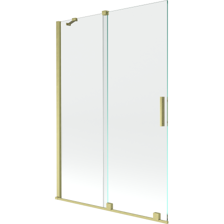 Mexen Velar 2-panel sliding bathtub screen 120 x 150 cm, transparent, brushed gold - 896-120-000-01-55