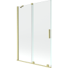Mexen Velar 2-panel sliding bathtub screen 120 x 150 cm, transparent, brushed gold - 896-120-000-01-55
