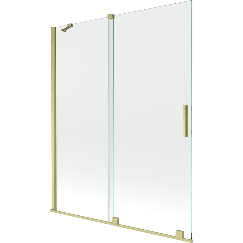 Mexen Velar 2-panel sliding bathtub screen 140 x 150 cm, transparent, brushed gold - 896-140-000-01-55